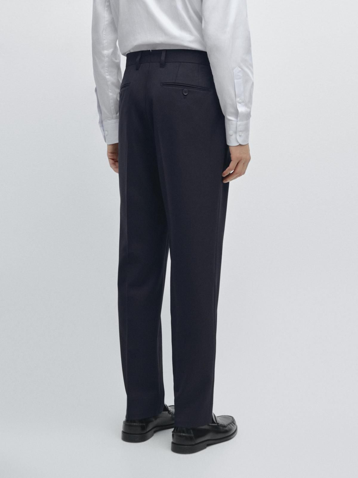 마시모두띠 울블렌드 클래식 남성 정장 팬츠 3625/524 NAVY BLUE - 상세 이미지 3