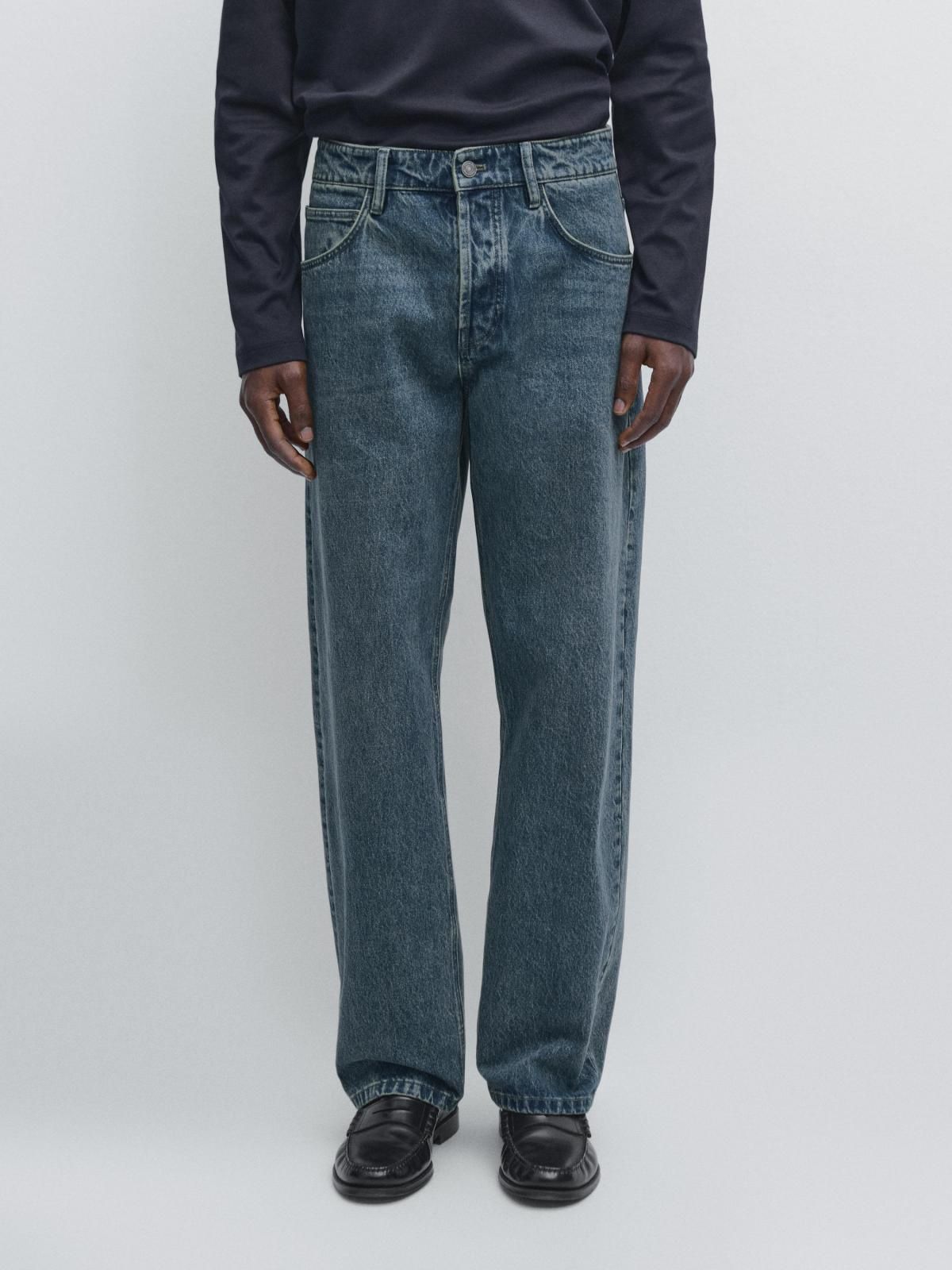 마시모두띠 트렌디 와이드핏 데님 청바지 0403/132 MEDIUM BLUE - 메인 이미지