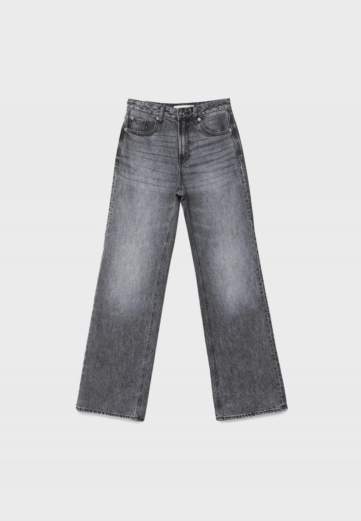 스트라디바리우스 스트레이트 와이드핏 데님 팬츠 4891/951 DARK GREY DENIM WASH - 상세 이미지 3