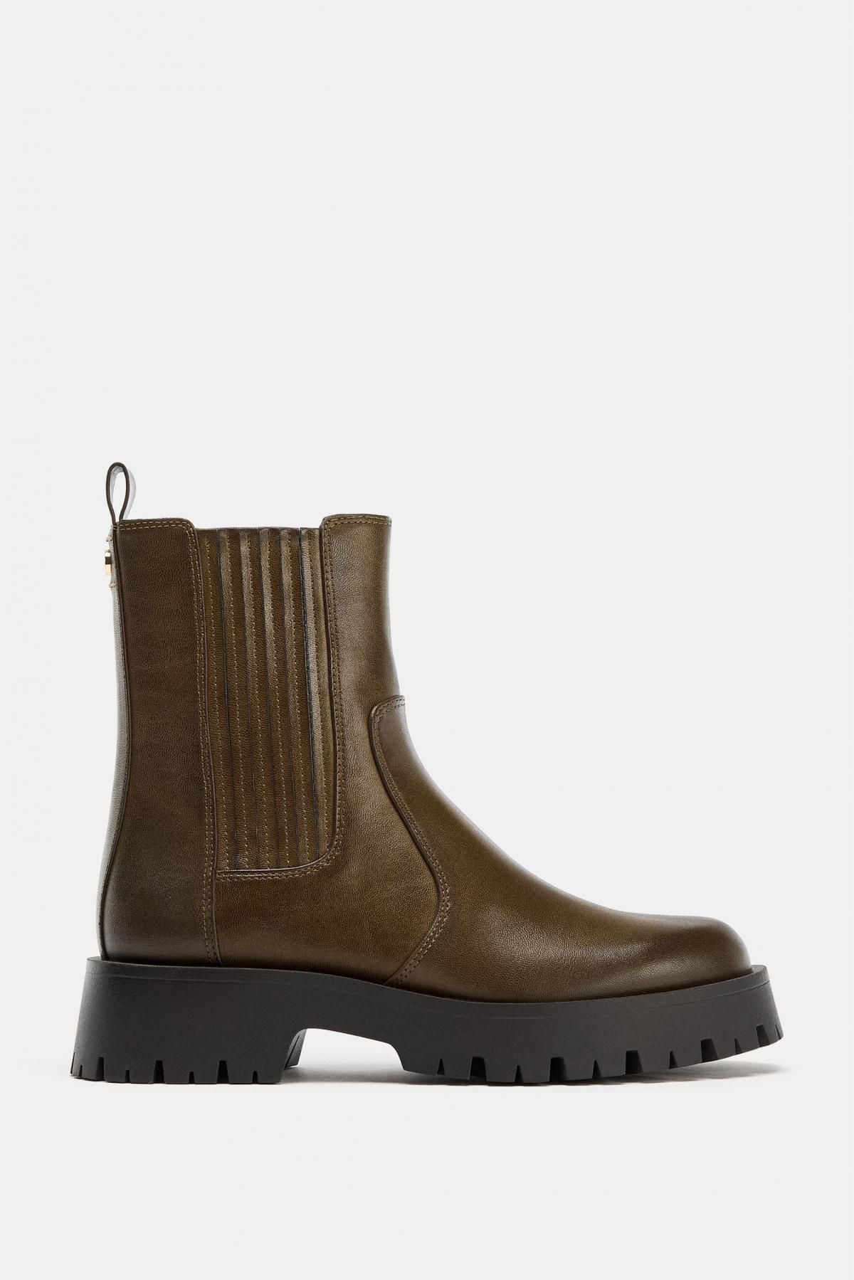 자라 청키솔 빈티지 앵클부츠 2155/710 KHAKI GREEN - 메인 이미지