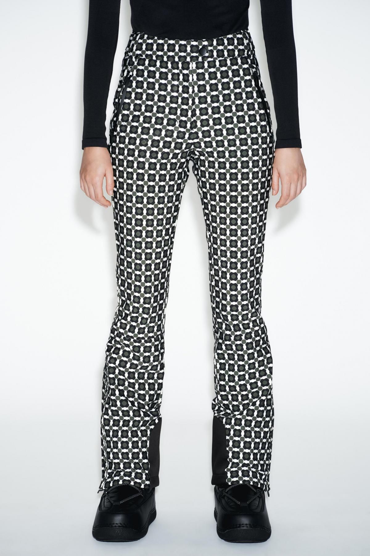 자라 테크니컬 방풍 방수 플레어 스키 팬츠 8073/034 GREEN / ECRU - 상품 이미지