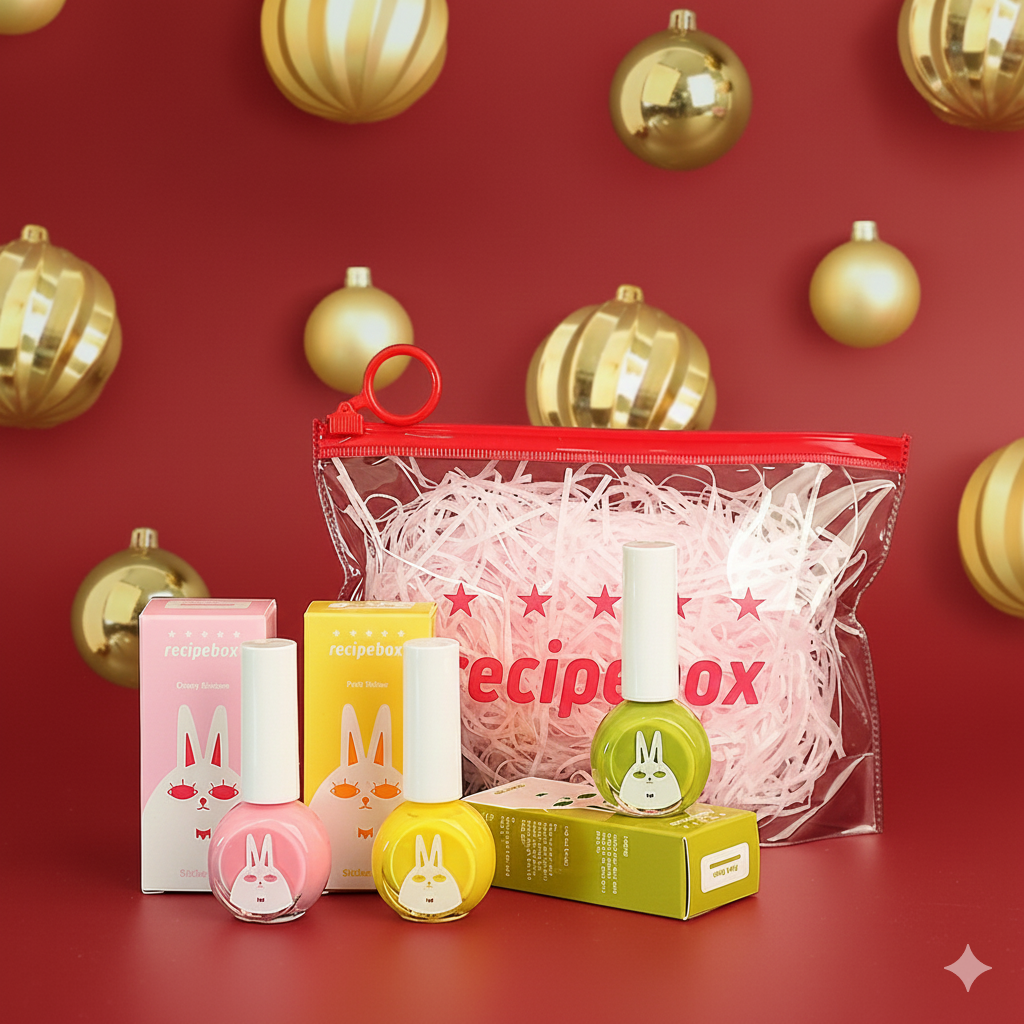 레시피박스 유아 어린이 매니큐어 3종 세트 여아 생일 선물 키즈 네일 아기 메니큐어