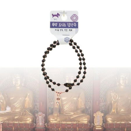 불단 불교용품 팔찌 오닉스 목탁 안정 화해 띠 염주 개
