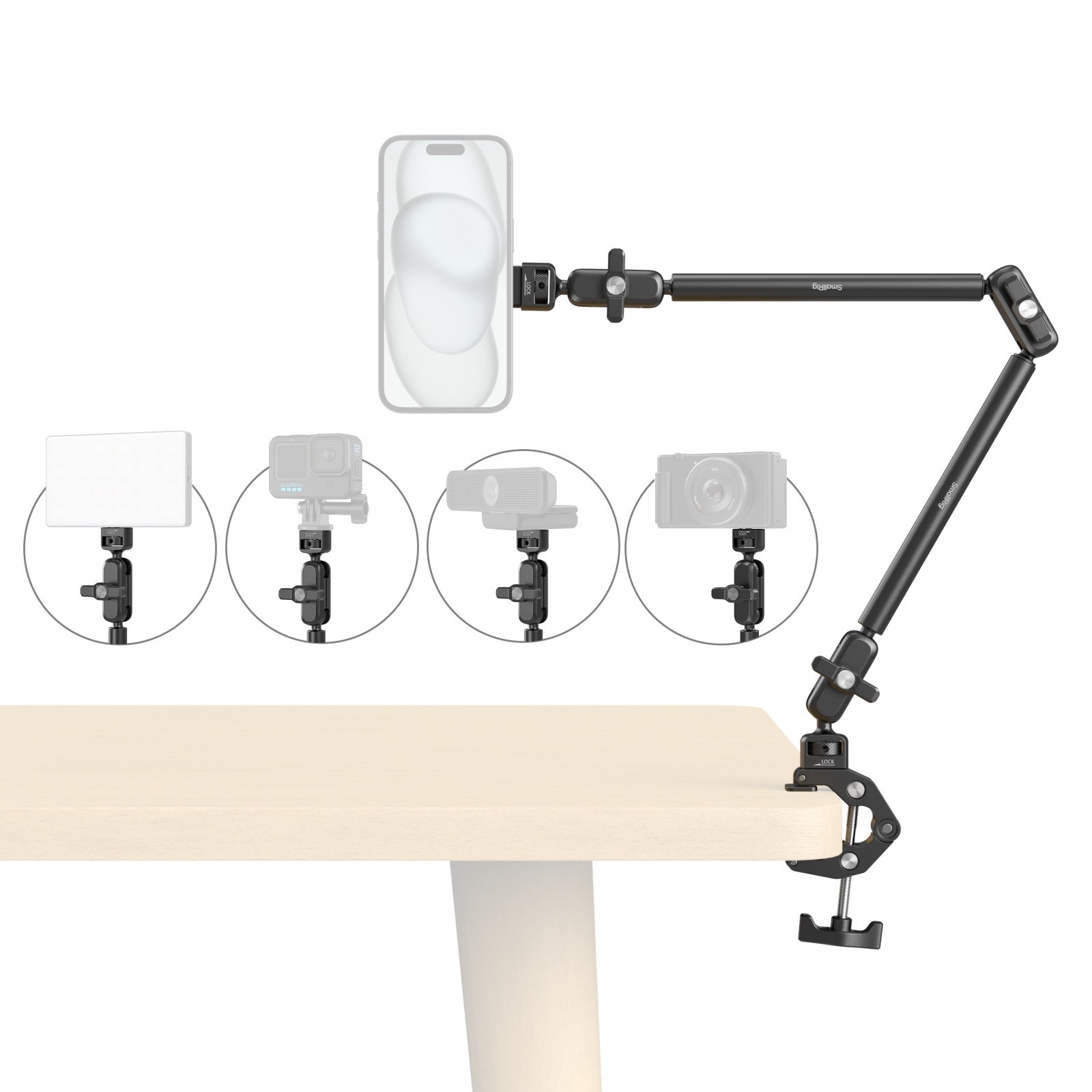 스몰리그 MagSafe 대응 크랩 클램프 매직암 키트 5626 - 상세 이미지 3