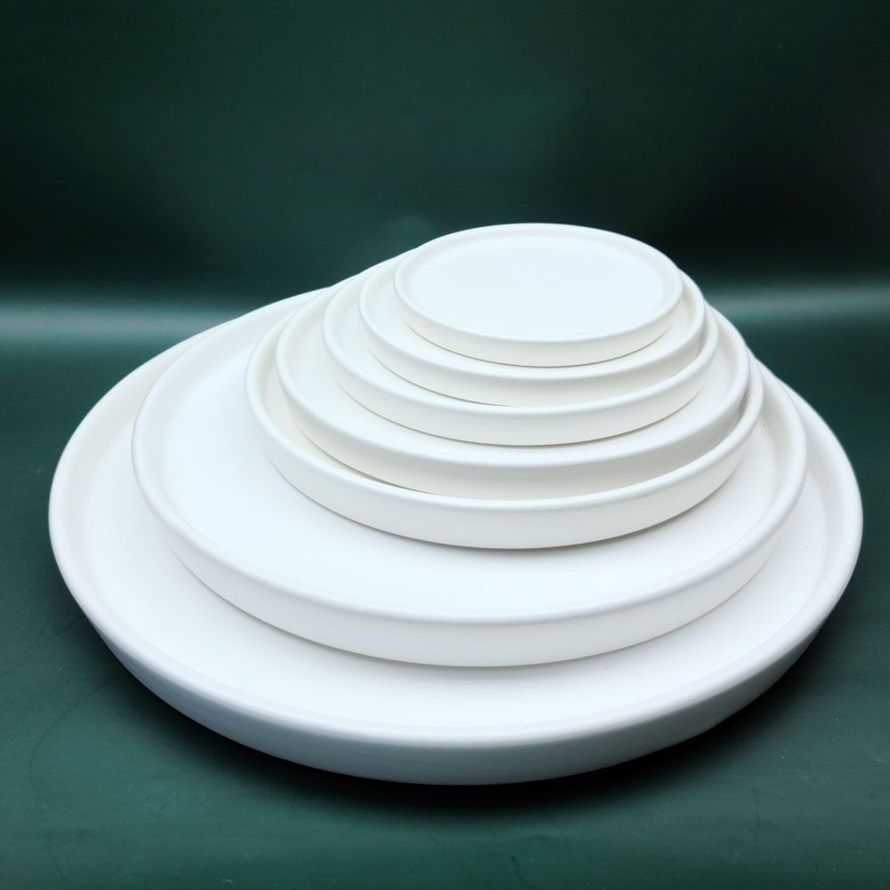 모던 도기 화분 받침 D11 내경 11cm 화이트 - 상품 이미지