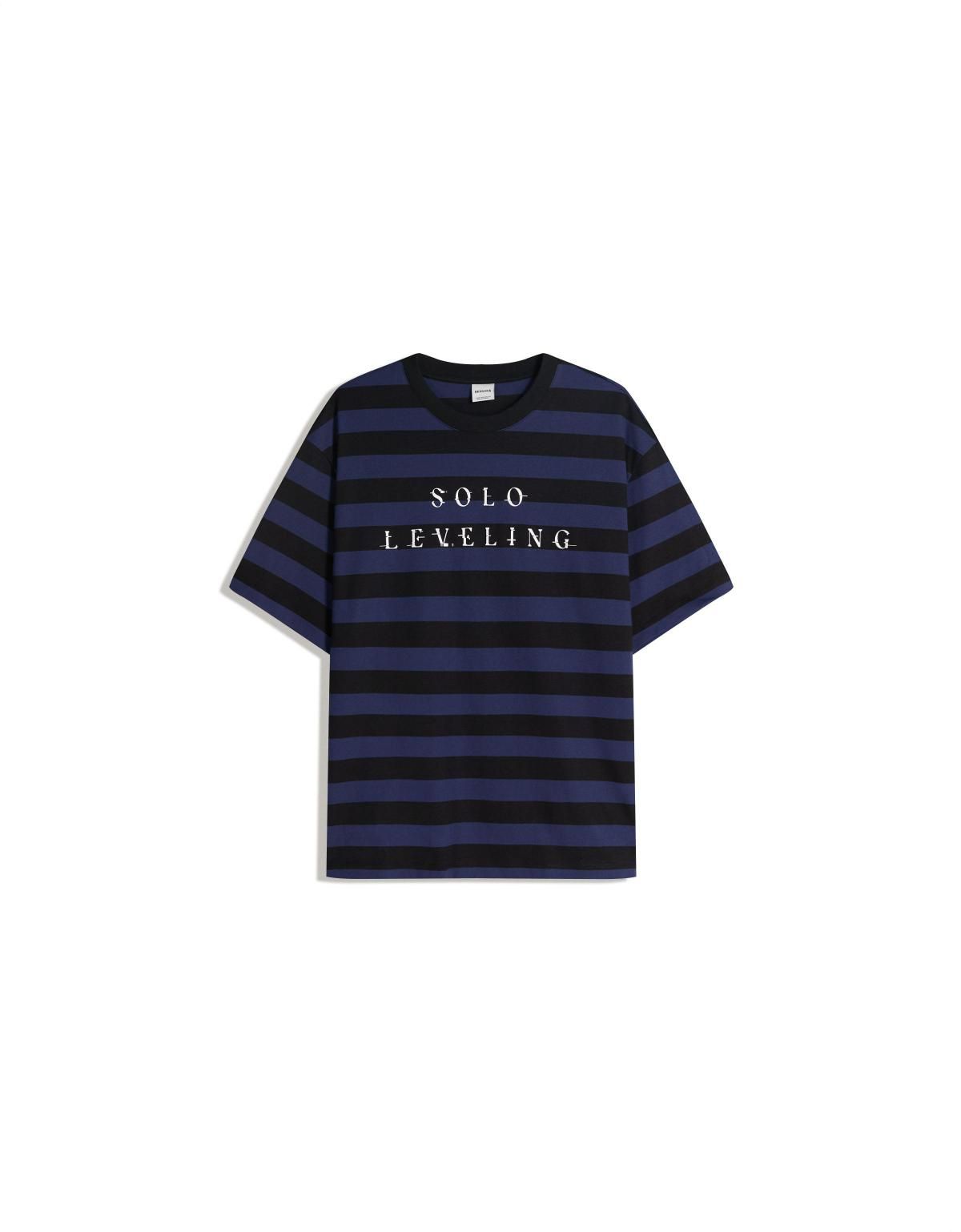 버쉬카 스트라이프 캐주얼 반팔 티셔츠 0802/071 DARK BLUE - 메인 이미지