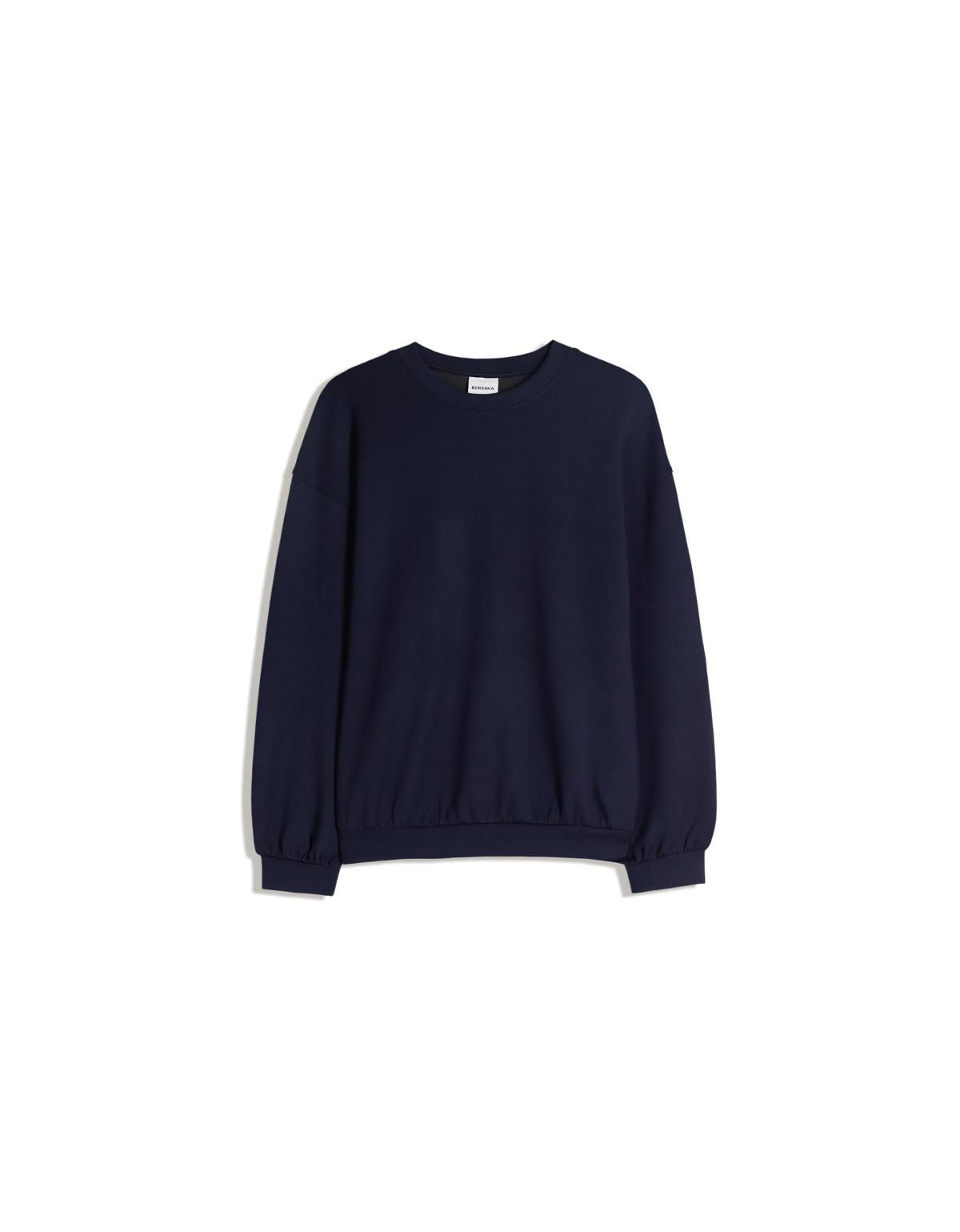 버쉬카 오버핏 소프트 모달 네이비 맨투맨 7071/727 NAVY - 상세 이미지 3