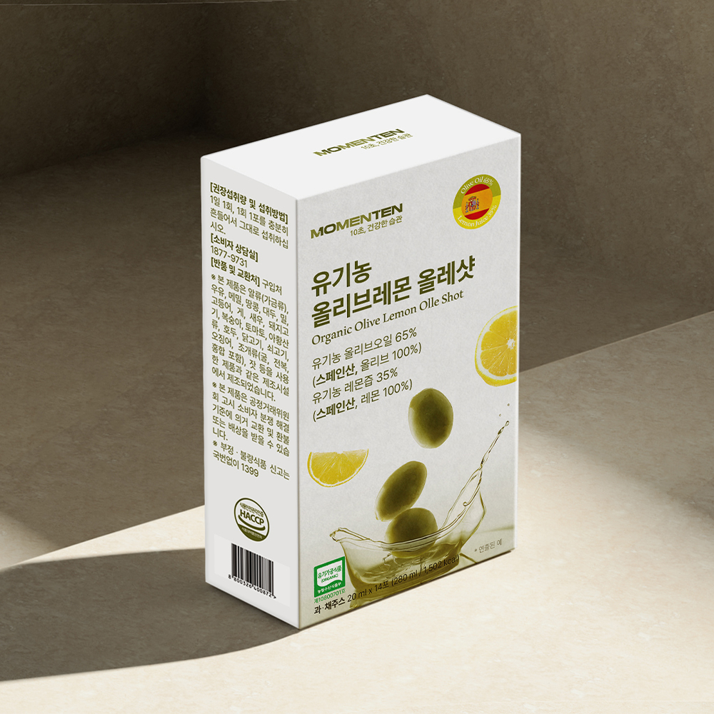 모먼튼 유기농 100% 올리브레몬 올레샷 엑스트라버진 올리브오일 레몬즙 14포, 1개 - 상세 이미지 5