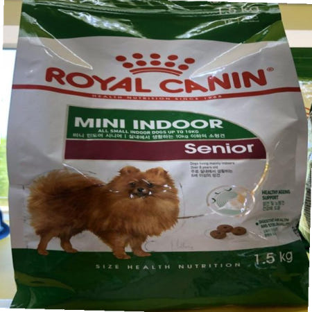 반려견 로얄캐닌 미니인도어 시니어 강아지 반려견사료 1.5kg