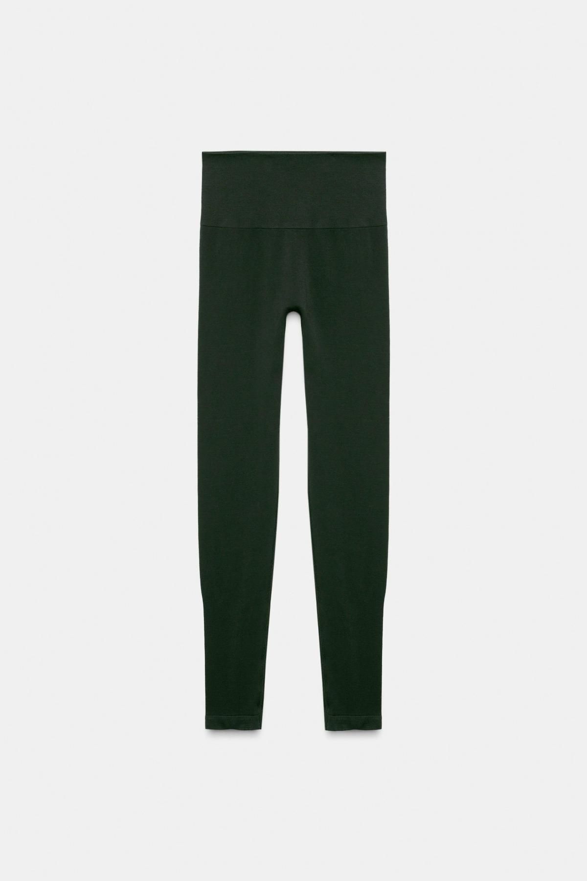 자라 메리노울 심리스 스키 레깅스 1368/031 KHAKI - 메인 이미지