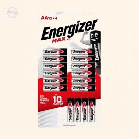 [단풍협력사]에너자이저 알카라인 건전지 배터리 맥스 AA 12플러스4 16개입 10개입