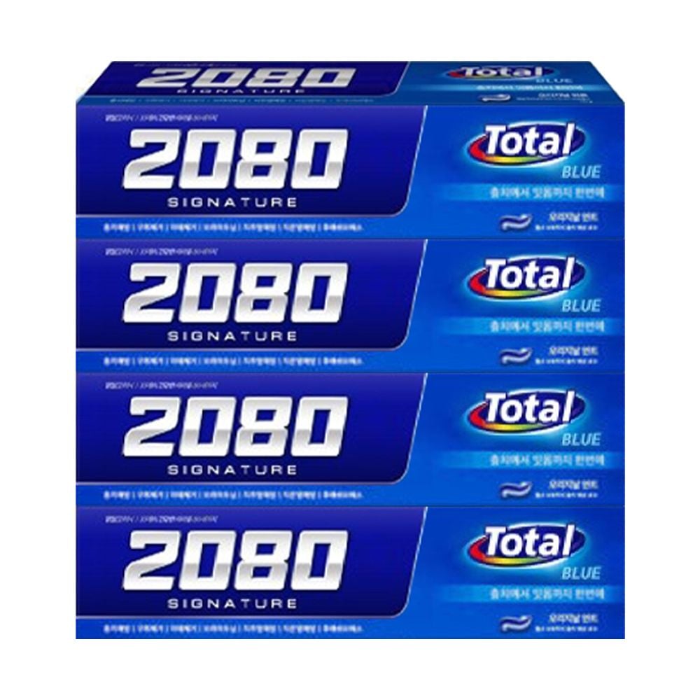 2080 시그니처 토탈블루 치약 125g x 4입 - 상품 이미지