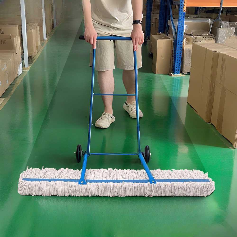 청소용 대형 밀대 걸레 바닥 물기 제거 청소 도구 화이트 116cm + 리필2개 - 상세 이미지 3
