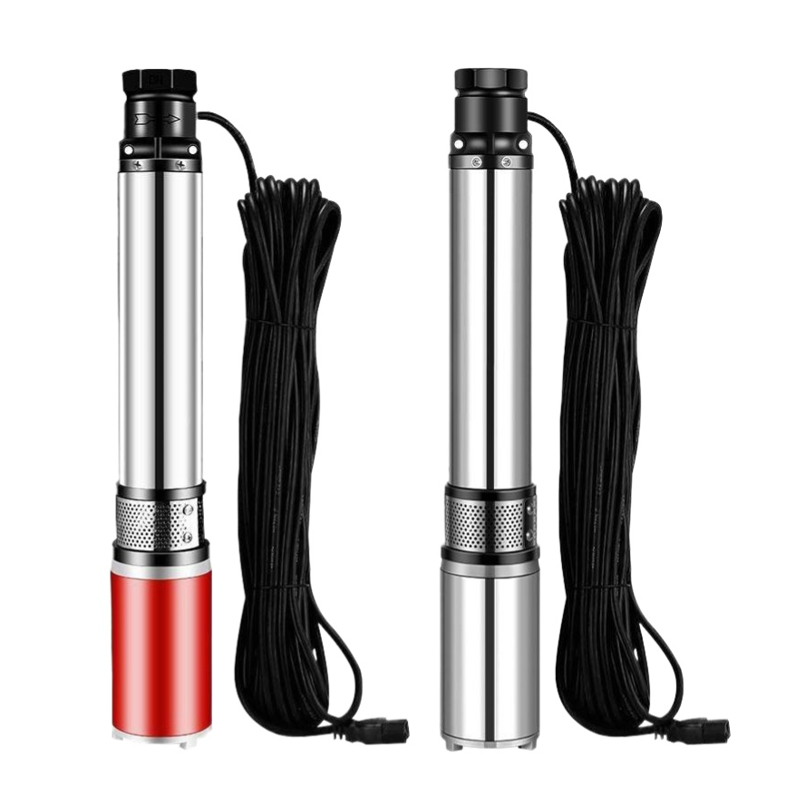 수중 펌프 우물 잠수정 오물 배수용 심정용 지하수 가정용 농수 750W 4날개 48-60V 12m A - 상품 이미지