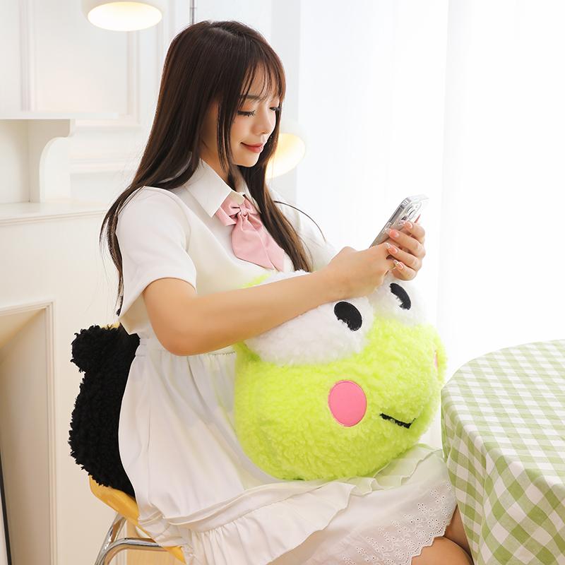 케로케로케로피 봉제 베개 배드바츠마루 쿠션 잠자리 침대 등받이 소파 침대 거실 선물 케로케로케로피 스몰 45x30cm - 상세 이미지 3