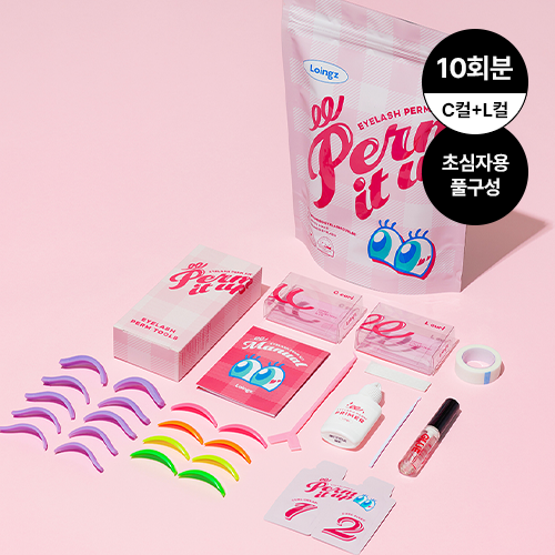[10회분/C컬+L컬] 로잉즈 펌잇업 셀프 속눈썹펌 키트 초보용 아이래쉬펌 풀구성 제품 이미지