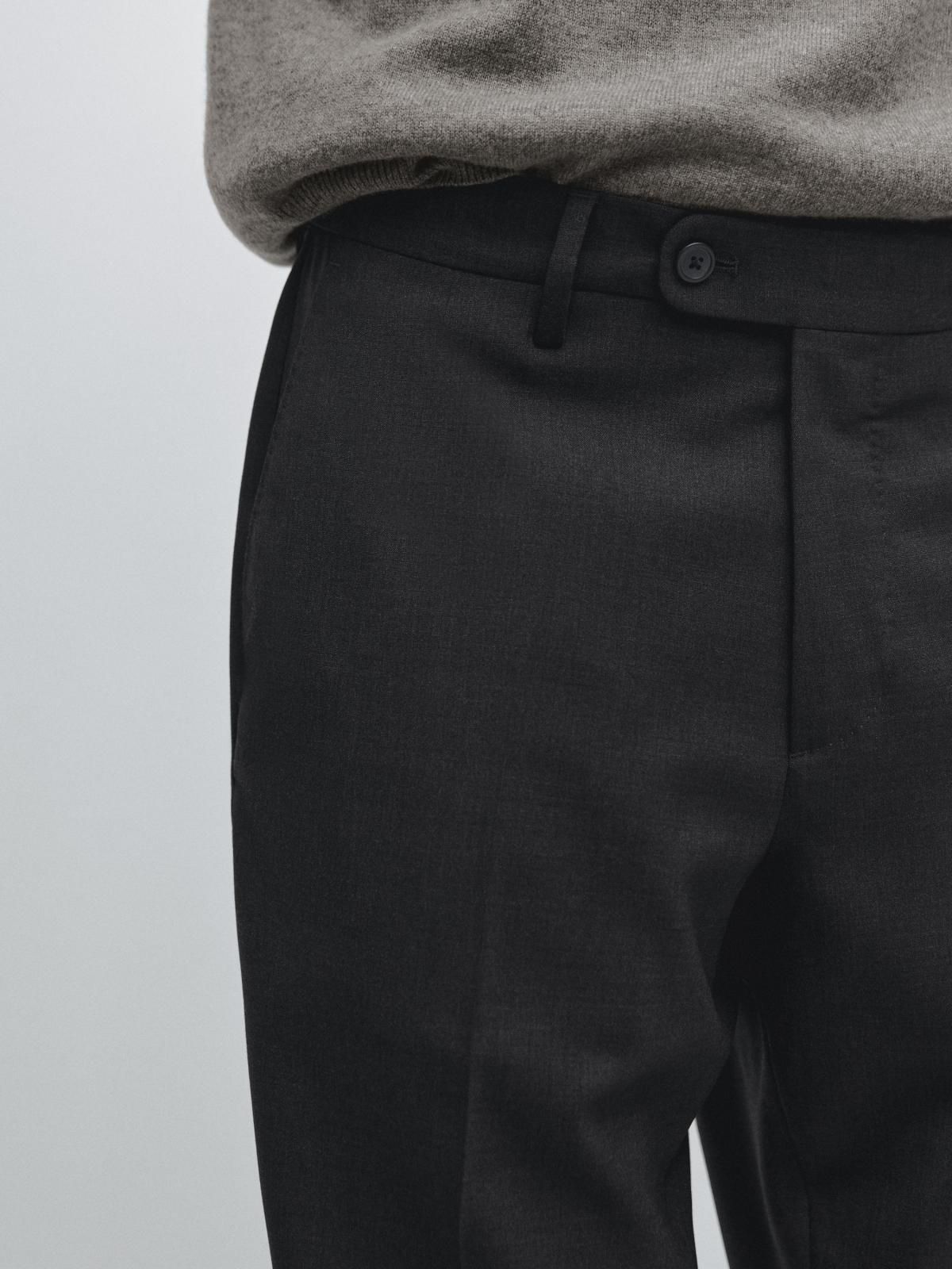 마시모두띠 프리미엄 울 클래식 정장 팬츠 3642/541 CHARCOAL - 상세 이미지 4