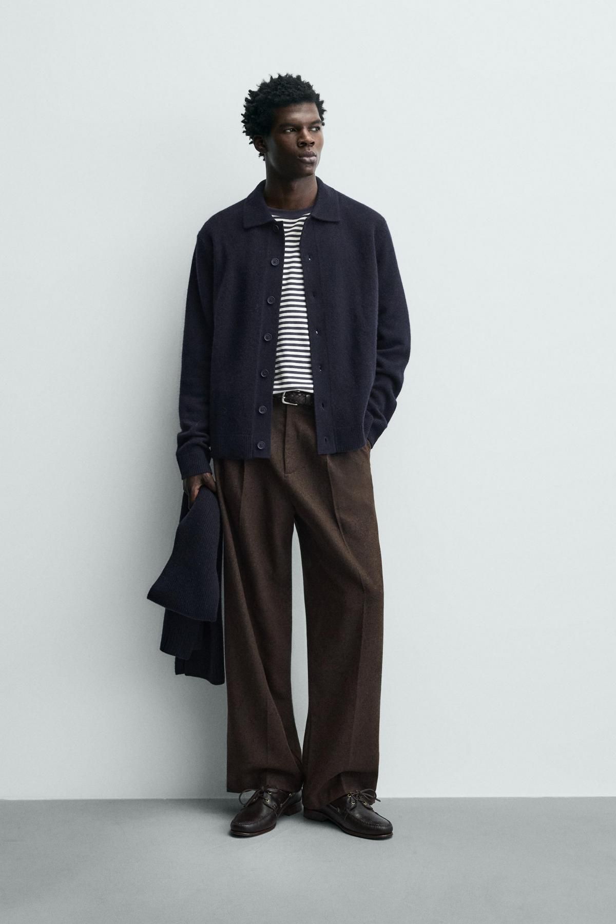 자라 프리미엄 울 레귤러핏 가디건 2893/358 NAVY BLUE - 상세 이미지 2