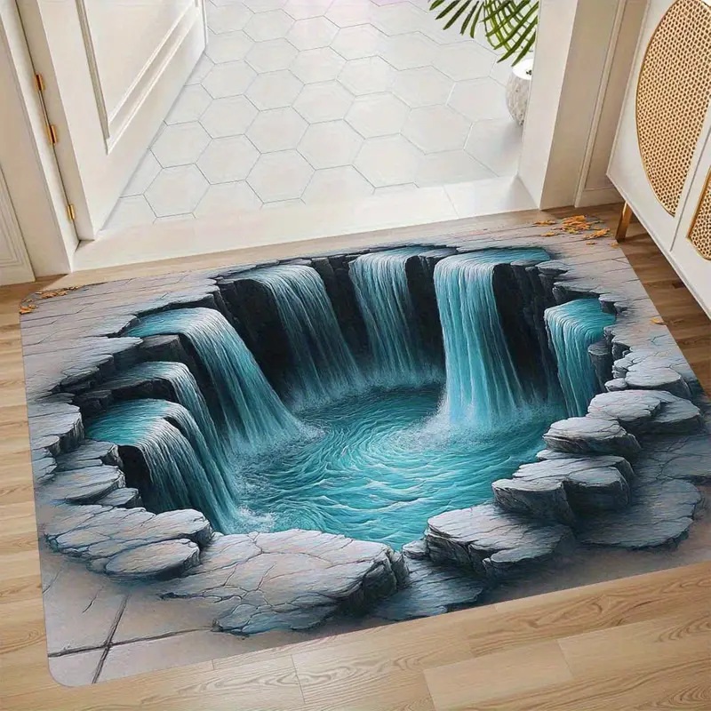 3D 현관 매트 먼지 방지 발 바닥매트 트릭 반려동물 속임수 3D-1 40x60cm - 상세 이미지 2