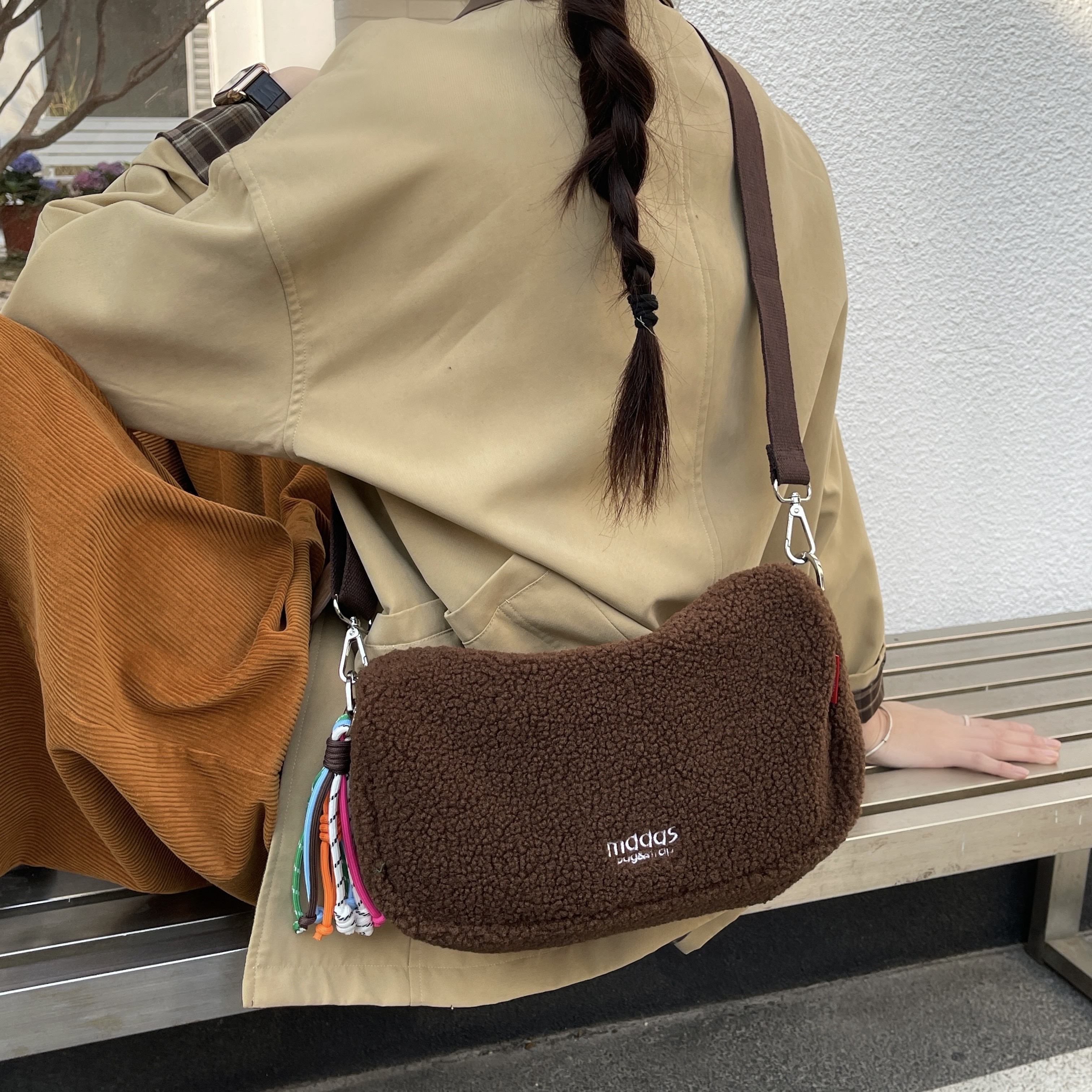 mddas 양털 뽀글이가방 숄더백 호보 구름 휘뚜루마뚜루 데일리 천가방 나일론 미니 겨울
