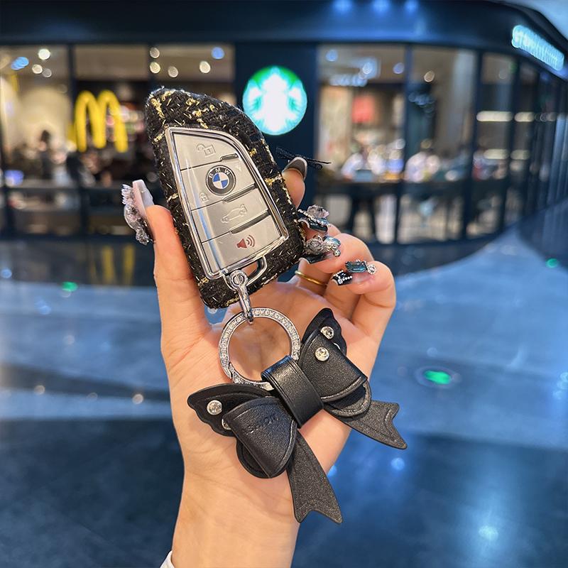 BMW X1 X3 X5 i3 보호 커버 블랙+블랙 보우 - 메인 이미지