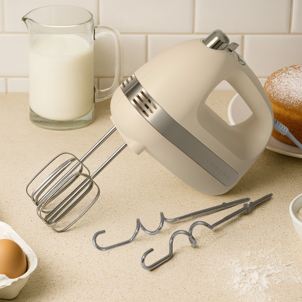 쿠잉 핸드믹서 HM-T30CR 반죽기 거품기 휘핑기 가정용 제빵