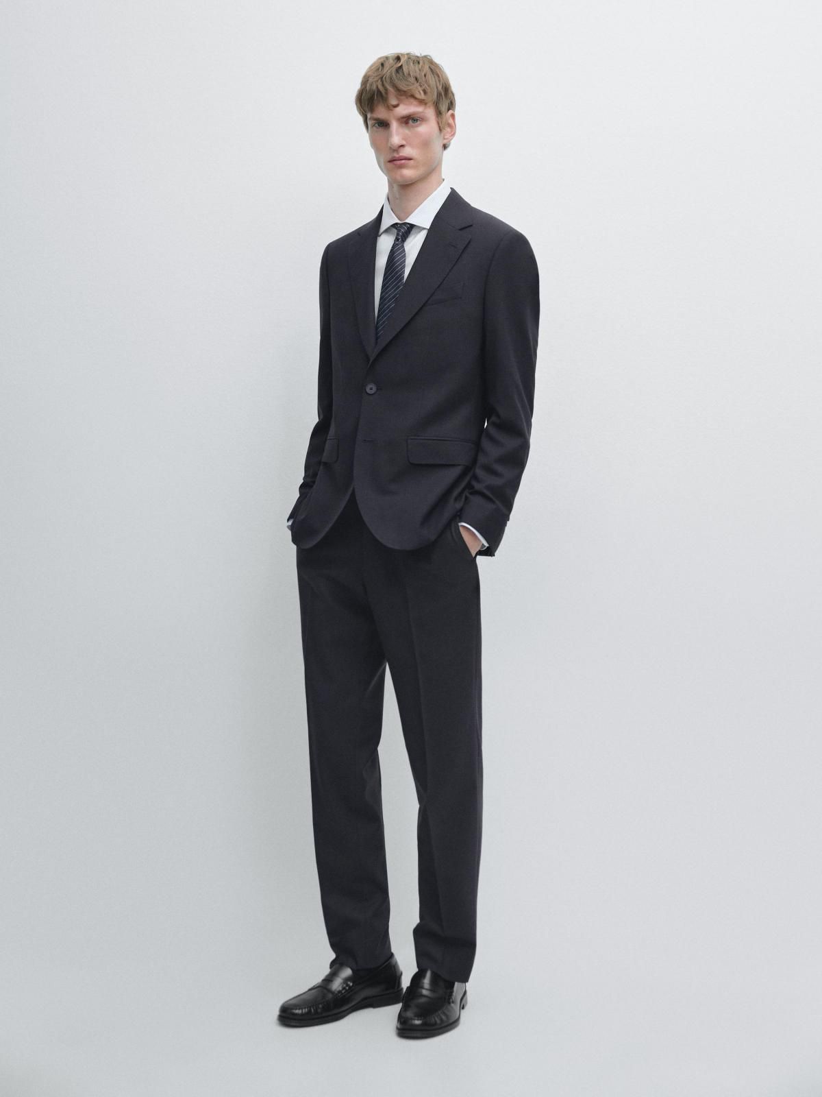 마시모두띠 울블렌드 남성 네이비 수트 블레이저 3624/524 NAVY BLUE - 상세 이미지 2