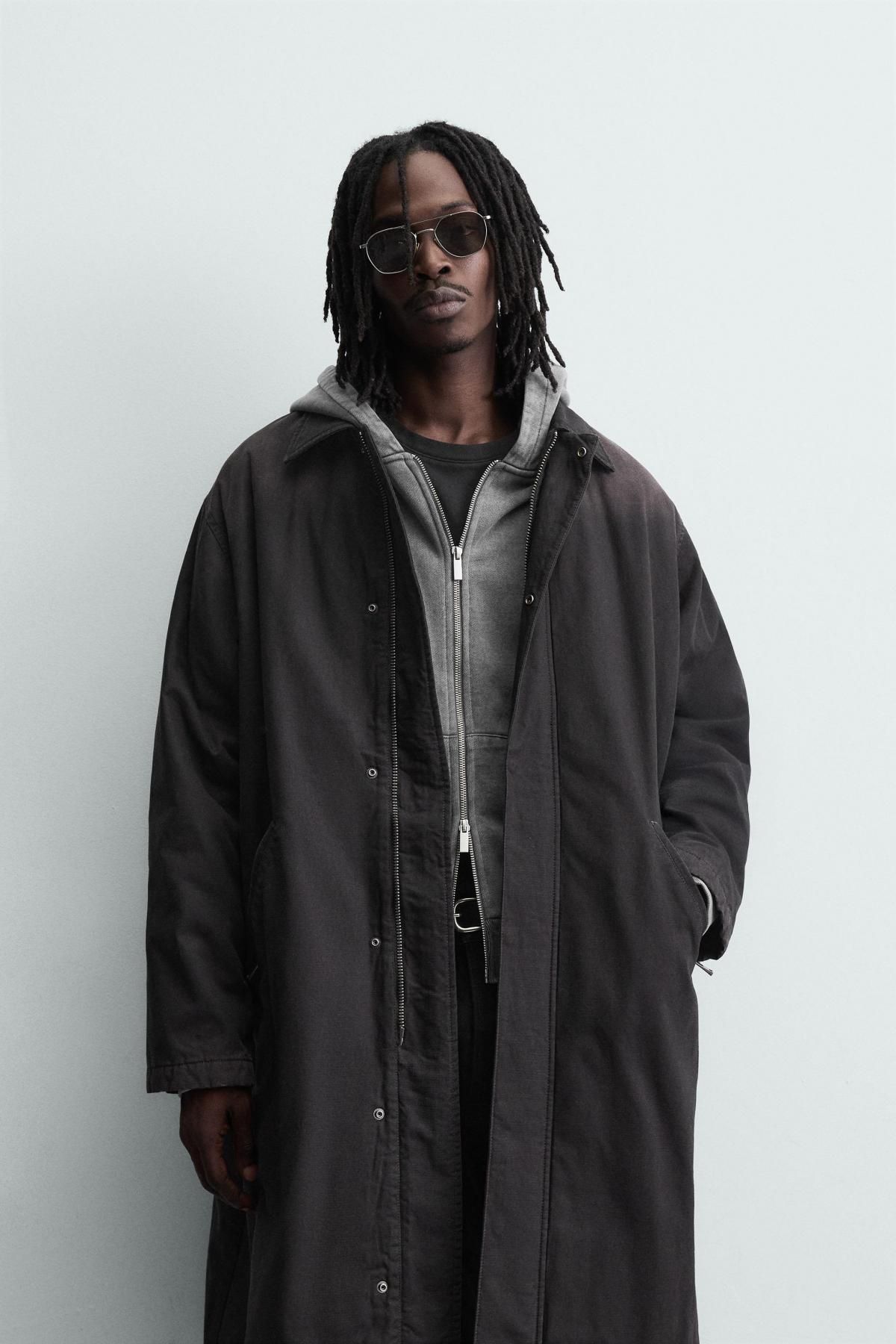 자라 테크니컬 블랙 데님 싱글 코트 7380/398 BLACK - 상세 이미지 3