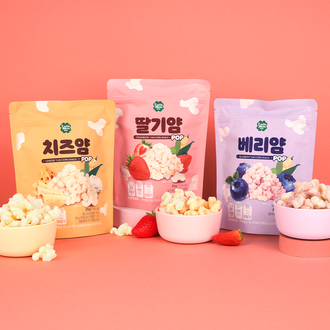 룰루맘 아기과자 10+2봉 떡뻥 얌 퍼핑스낵 8개월 돌 유아과자 - 상세 이미지 3