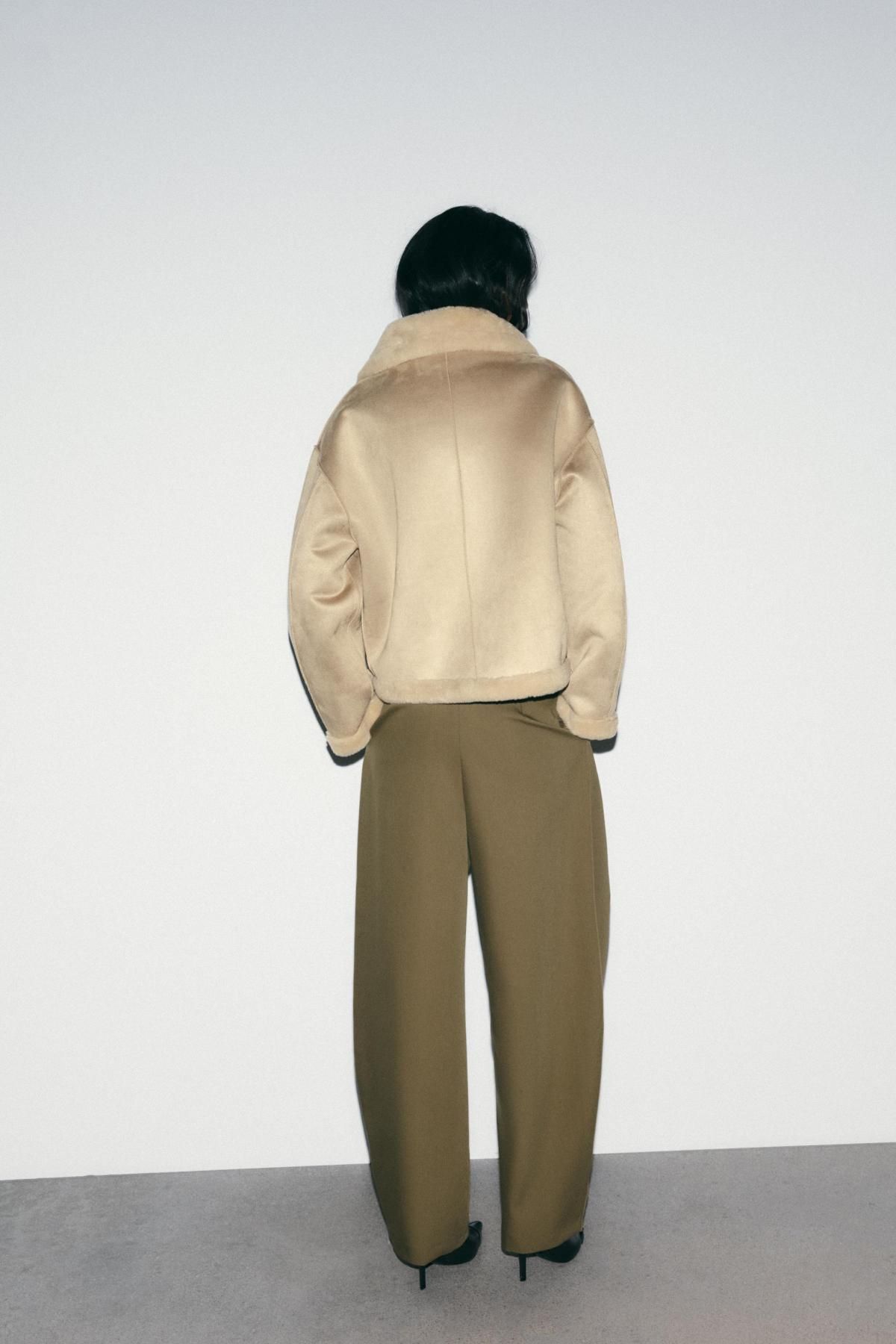 자라 하이웨이스트 벌룬 슬랙스 팬츠 4661/402 KHAKI - 상세 이미지 4