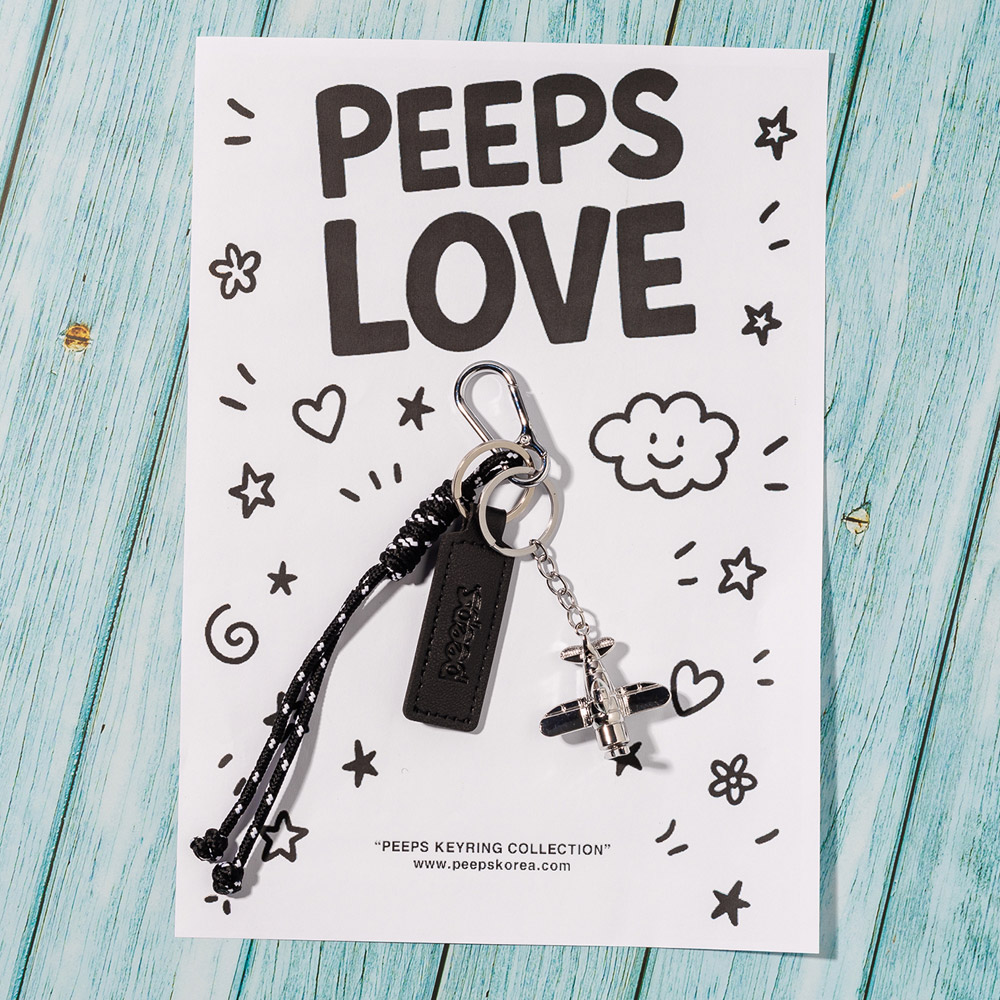 PEEPS Retro Plane Keyring(Silver) 가방 바지키링 - 상세 이미지 3