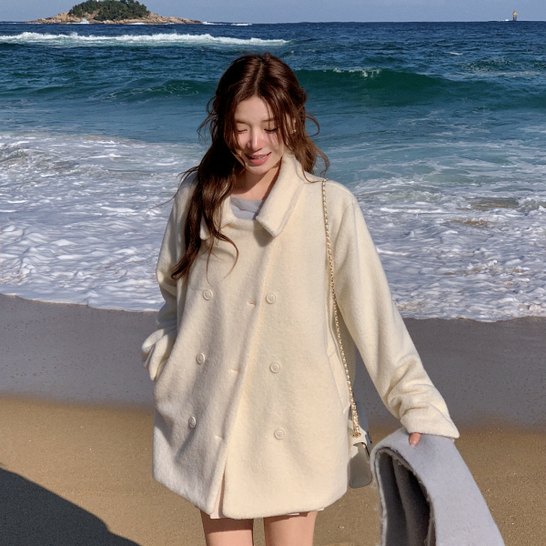 부클 더블 하프 코트 ct1680 - 메인 이미지