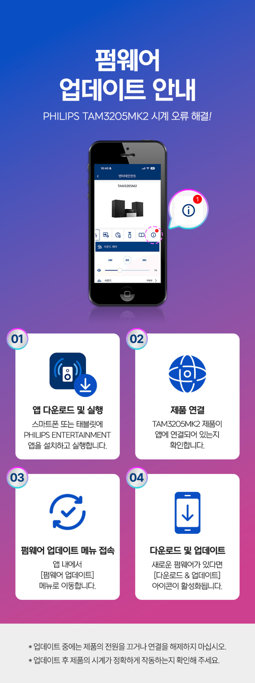 필립스 오디오 TAM3205M2 (Mark II) CD플레이어 블루투스 올인원 미니 컴포넌트 판매처 상세 정보 이미지 2