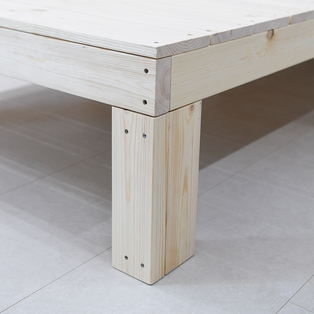 브로우드 평상형 침대 원목 침대프레임 무헤드 미니싱글