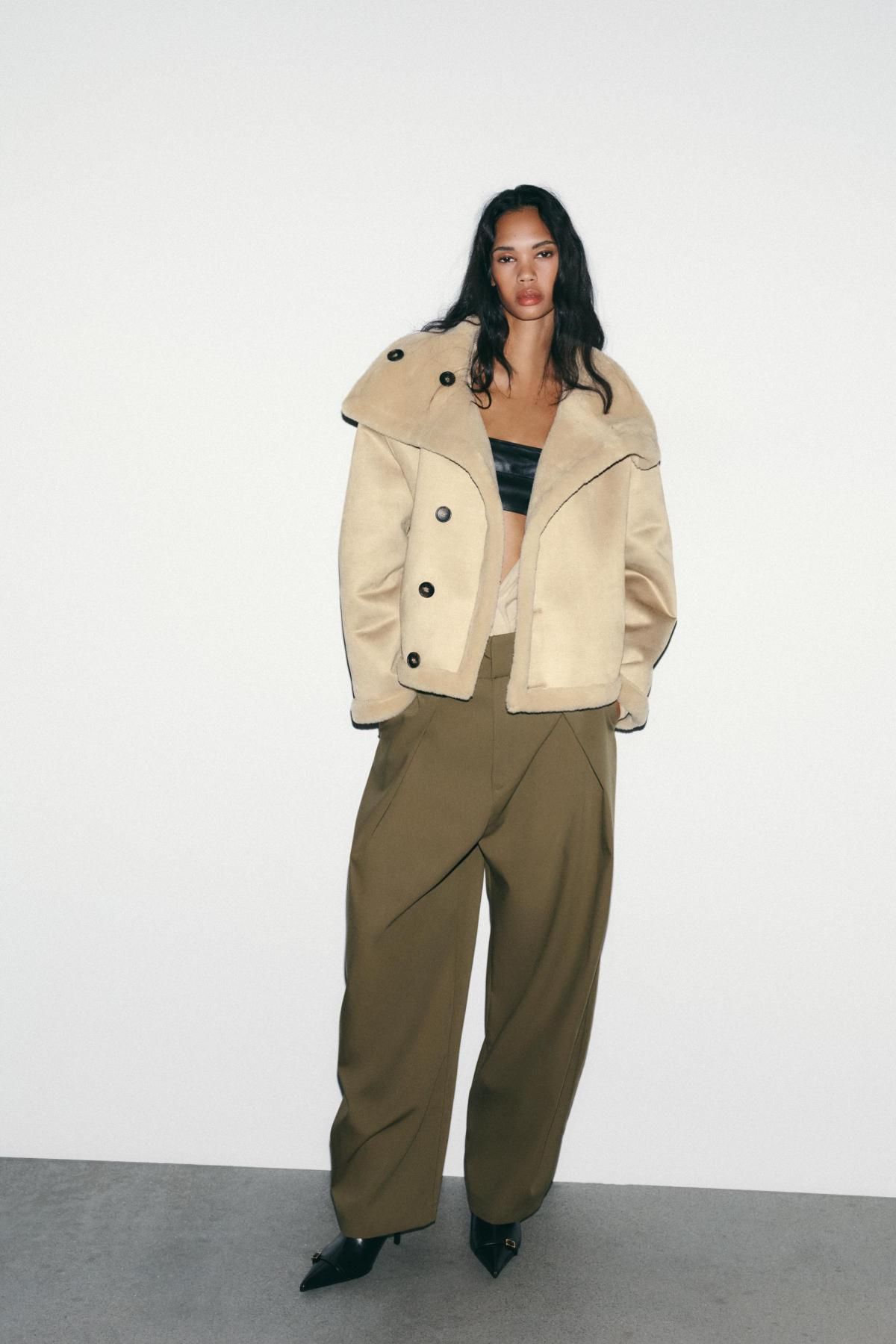 자라 하이웨이스트 벌룬 슬랙스 팬츠 4661/402 KHAKI - 상세 이미지 2