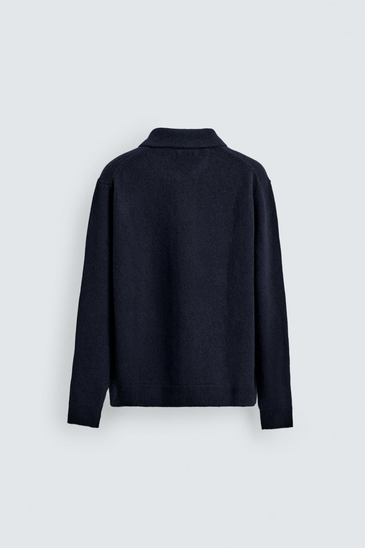자라 프리미엄 울 레귤러핏 가디건 2893/358 NAVY BLUE 이미지 8