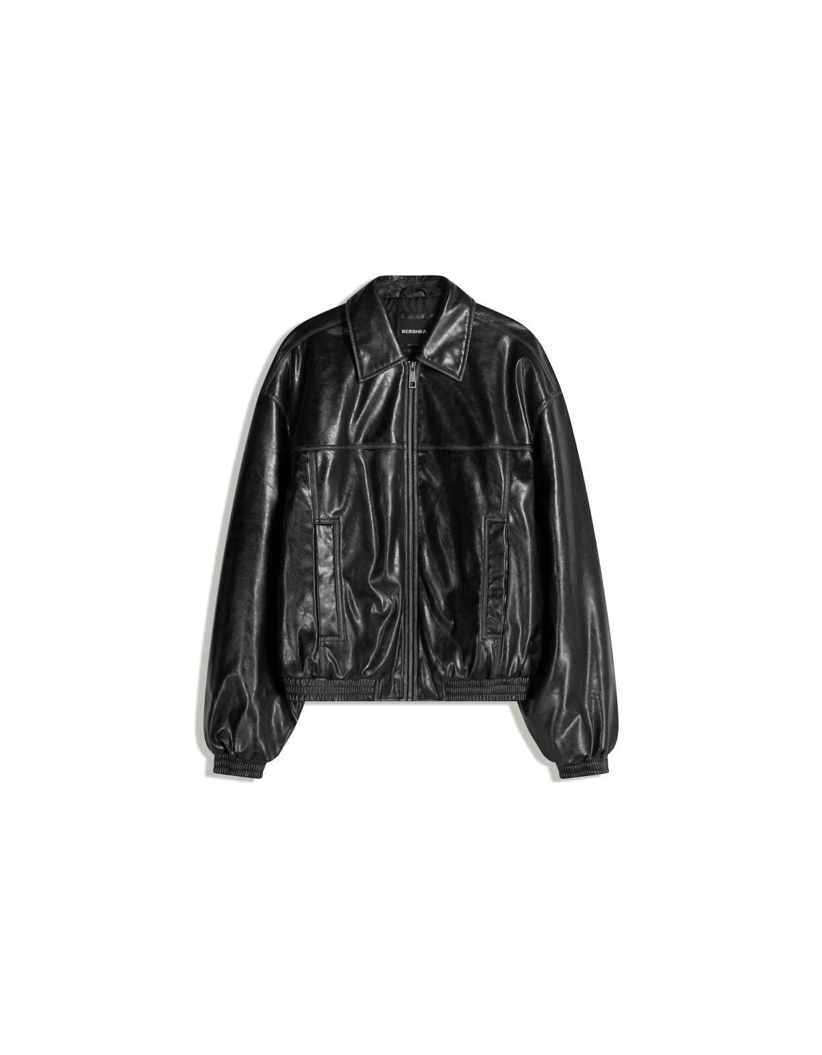 버쉬카 테크니컬 레더 이펙트 재킷 0097/073 BLACK - 상세 이미지 3