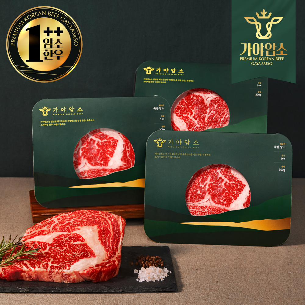 프리미엄 암소한우 [등심 3팩세트] 등심 캠핑고기 글램핑 소고기 [신세계백화점]