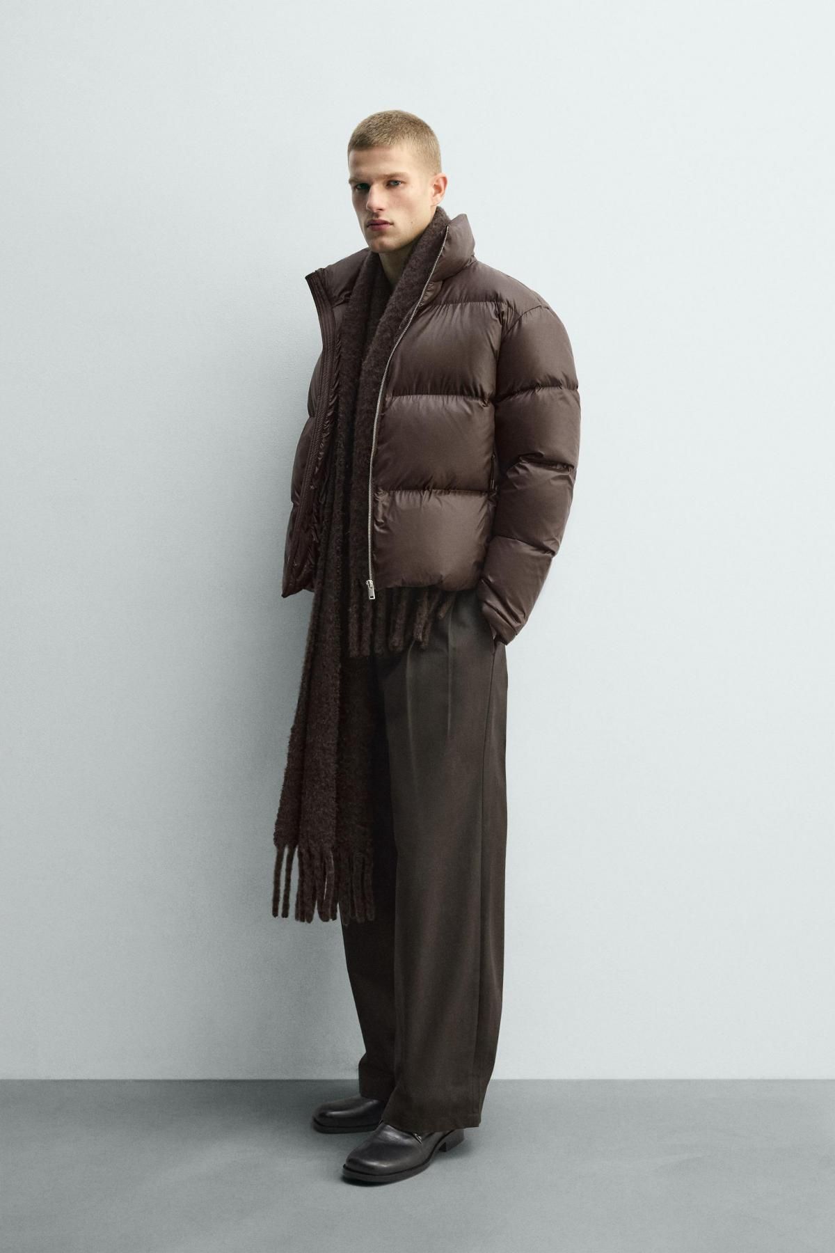 자라 테크니컬 다운 페더 패딩 재킷 브라운 3286/318 BROWN - 상세 이미지 5