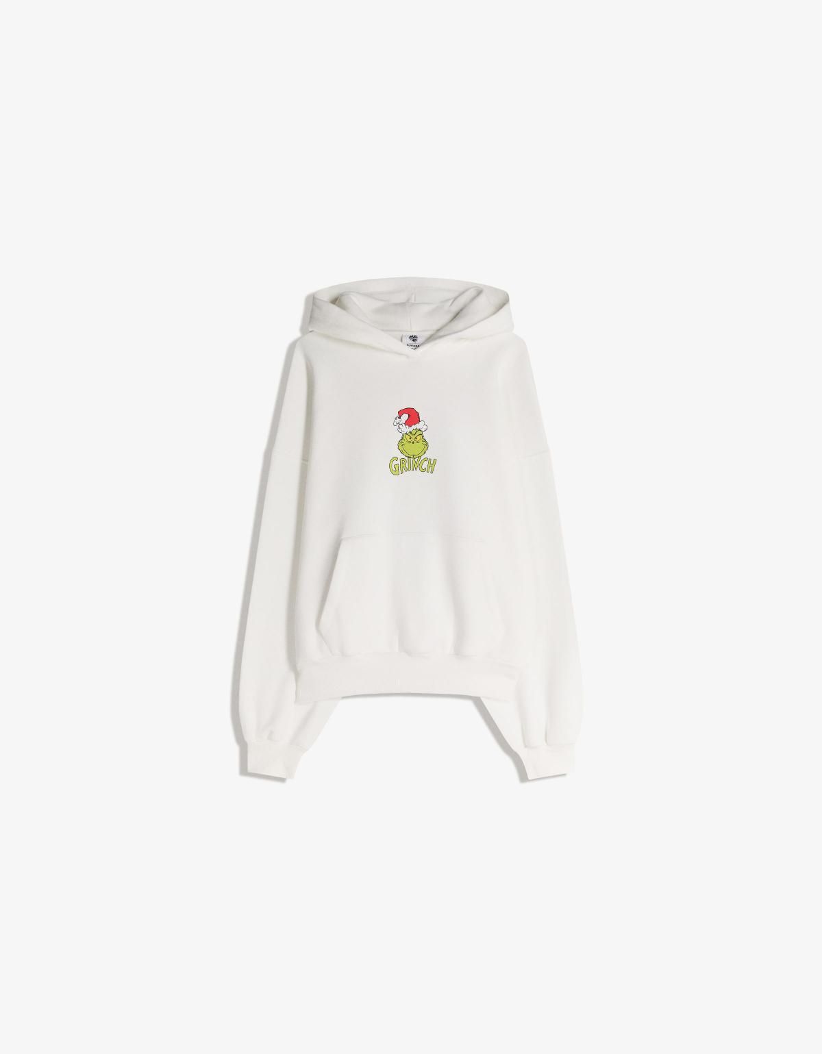 버쉬카 오버핏 화이트 그린치 프린트 후드티 0857/213 OFF WHITE - 상세 이미지 3