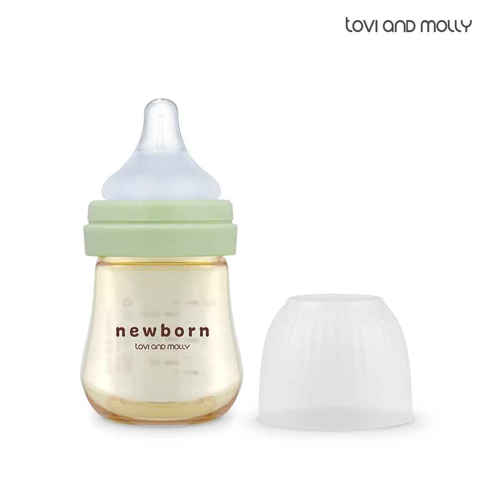 토비앤몰리 PPSU 신생아 배앓이 방지 아기 조리원 젖병 (젖꼭지 포함) 80ml, 1개, 그린 - 상품 이미지