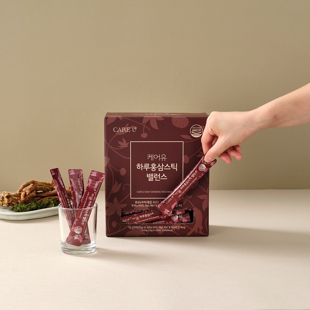 케어유 6년근 홍삼 스틱 진액 진세노사이드 100포, 1개 이미지 3