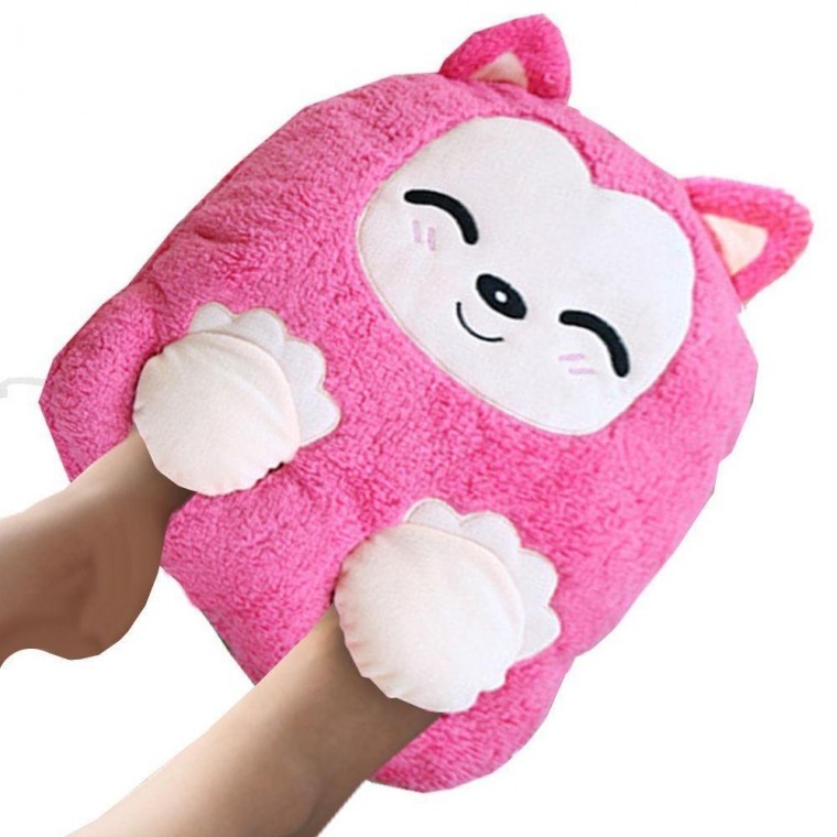 핑크 앙큼이 USB 발열쿠션 보온 사무실 발난로 온열패드 가정용 발쿠션 - 상품 이미지