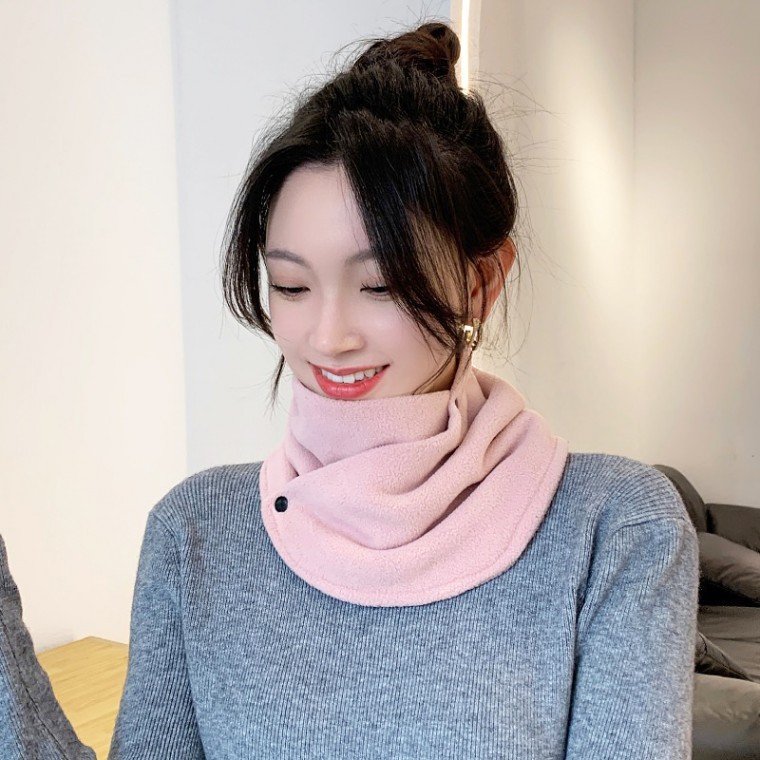 더블버튼 핫 후리스 넥 워머 머플러 목도리 겨울 방한 공용 여성 남성 스키 - 상품 이미지