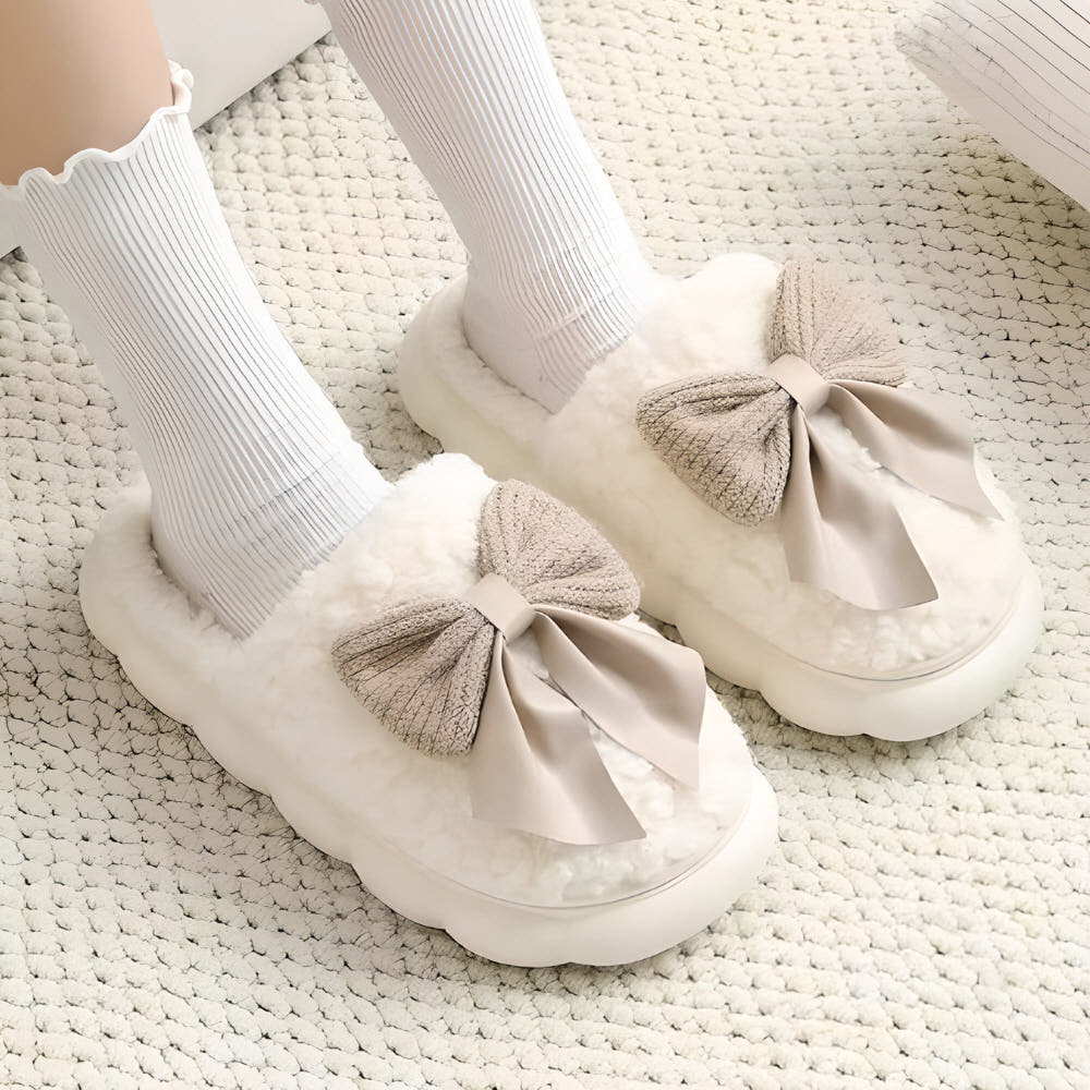 라이트핑크 털실내화