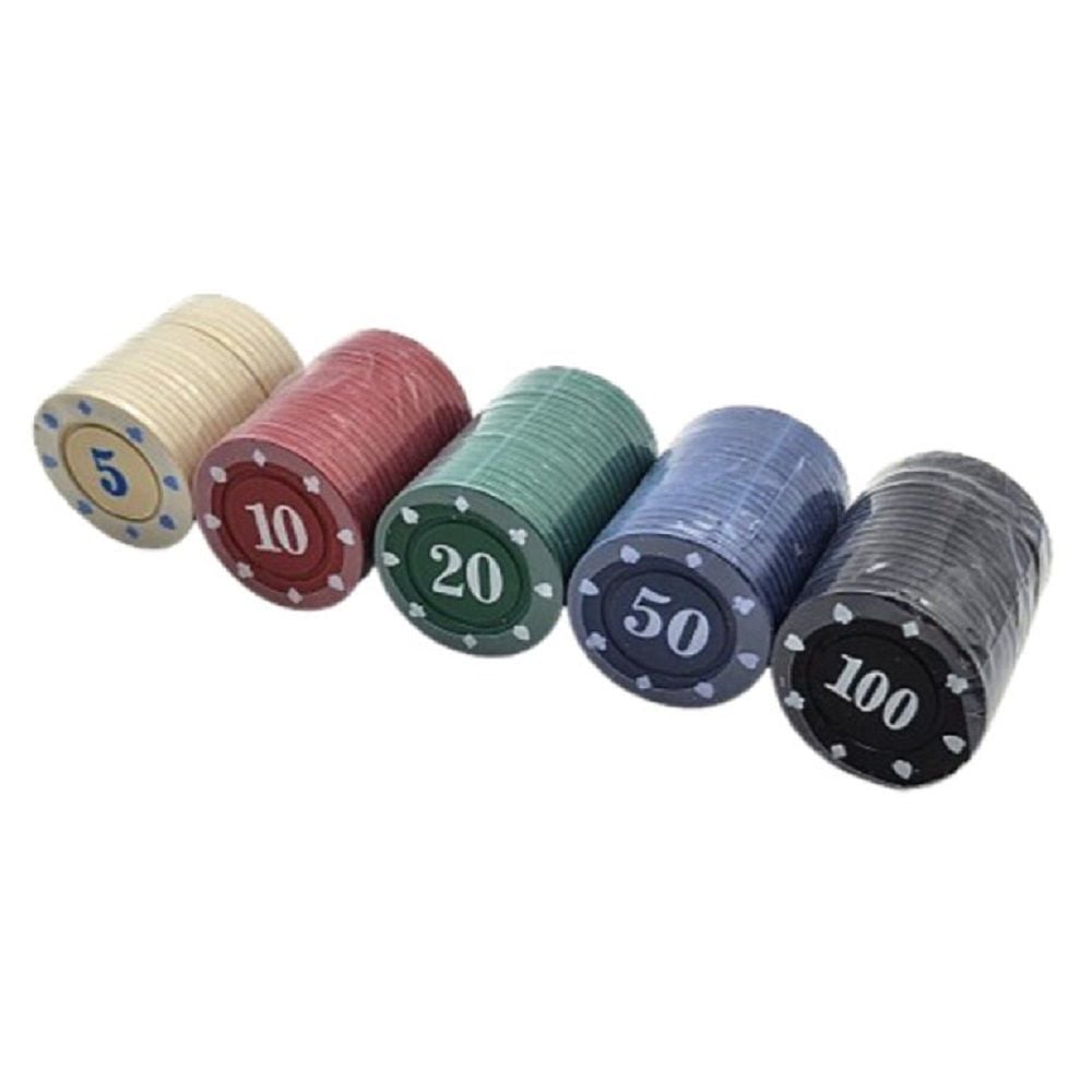 숫자 포커칩 5종 100PCS - 상품 이미지