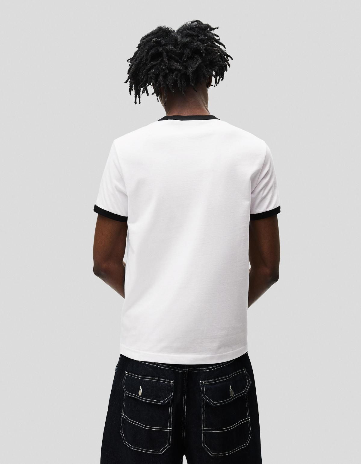 버쉬카 캐주얼 프린트 반팔 티셔츠 화이트 0812/071 OFF WHITE - 상세 이미지 5
