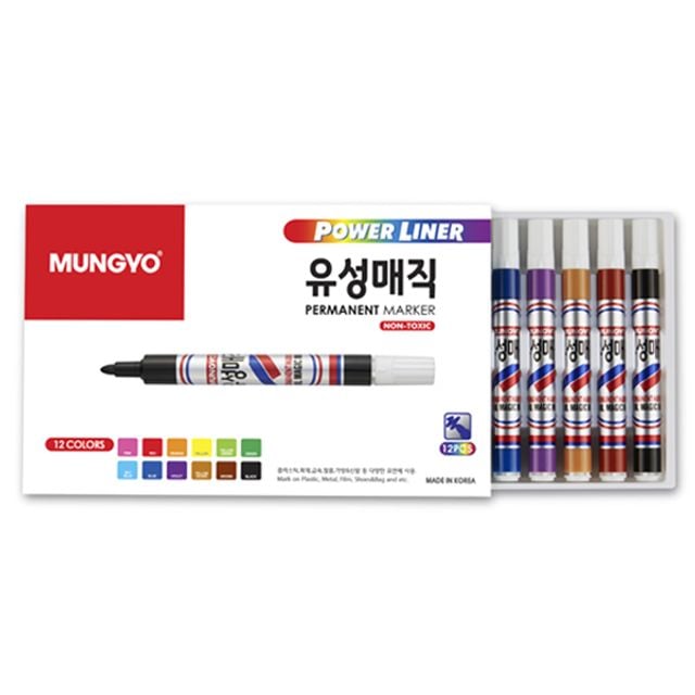 문교유성매직 12색(지함) - 41693 - 상품 이미지