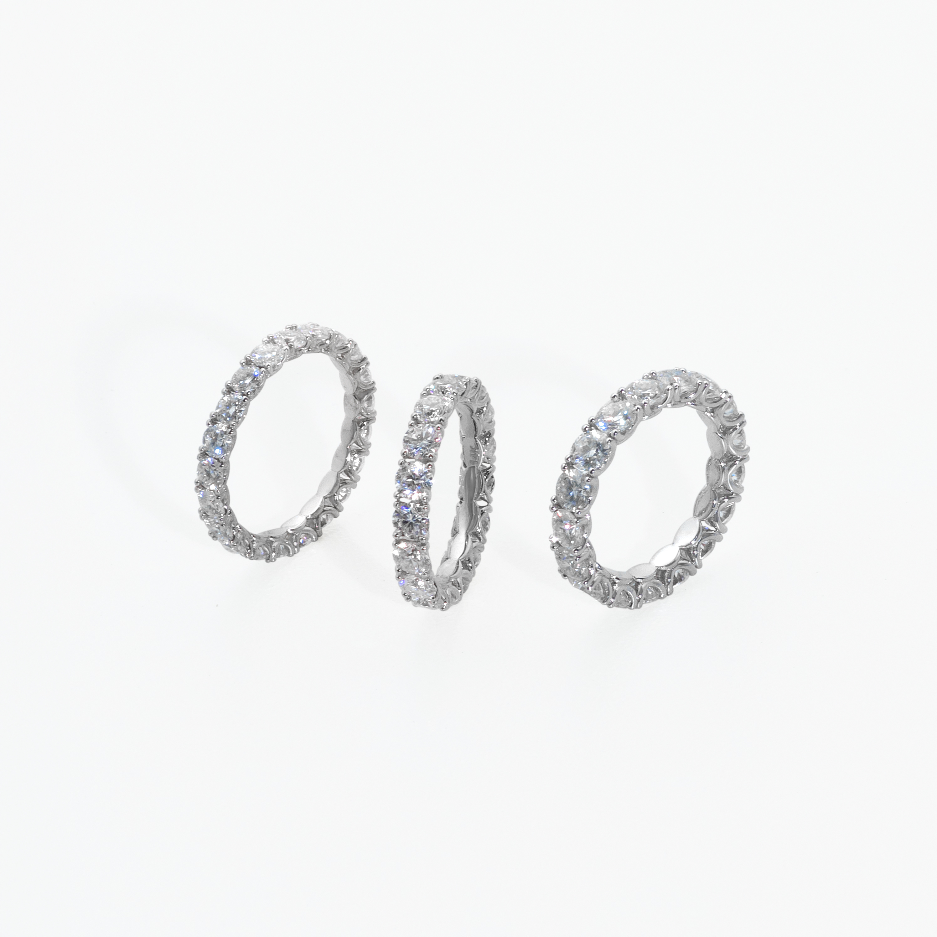 백금 랩다이아 가드링 반지 플래티넘 1부 랩다이아몬드 3mm, 3.5mm - 상세 이미지 3