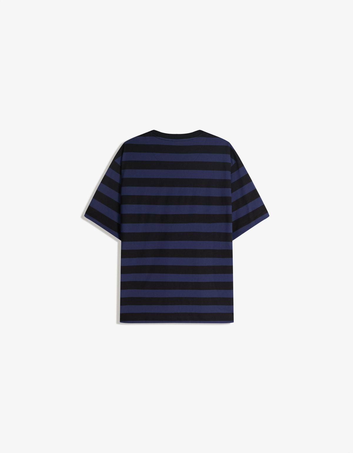 버쉬카 스트라이프 캐주얼 반팔 티셔츠 0802/071 DARK BLUE - 상세 이미지 2